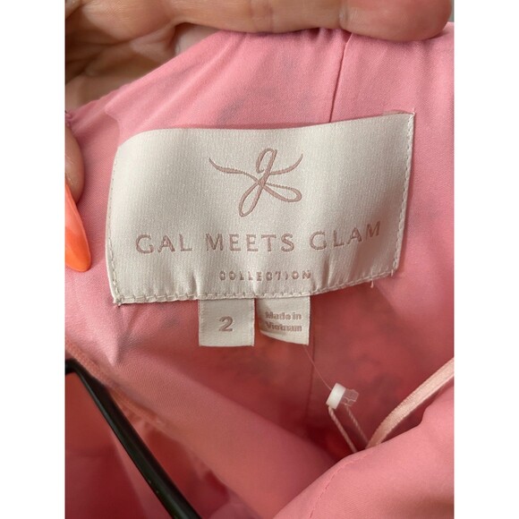NEW Gal Meets Glam Sarah Sleeveless Midi Dress Pink Floral Garden Party Size 2‎ - Picture 5 of 11